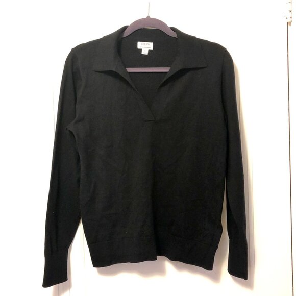J Crew Factory Cotton-Blend Polo Sweater with Cashmere Size Small - Picture 4 of 9